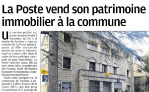 Corse Matin : La Poste vend son patrimoine immobilier à la commune