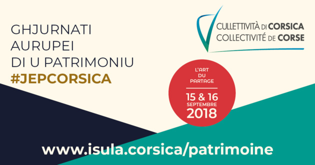 Le Programme des Journées européennes du patrimoine 2018 de la Collectivité de Corse
