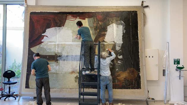 Restauration des tableaux du Château de la Punta