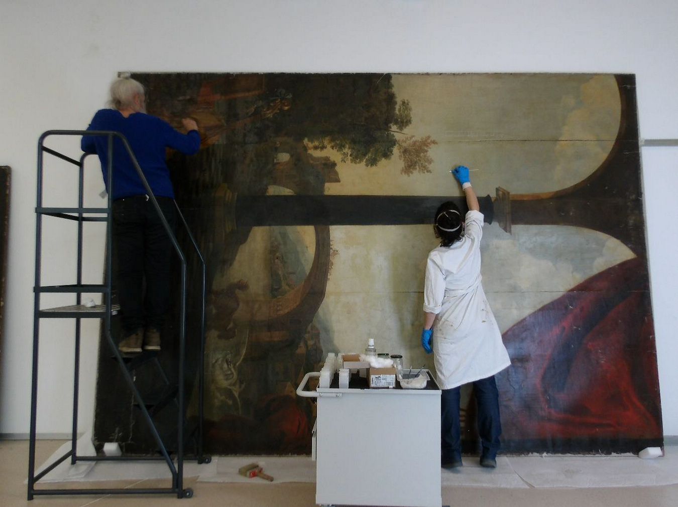 Restauration des tableaux du Château de la Punta