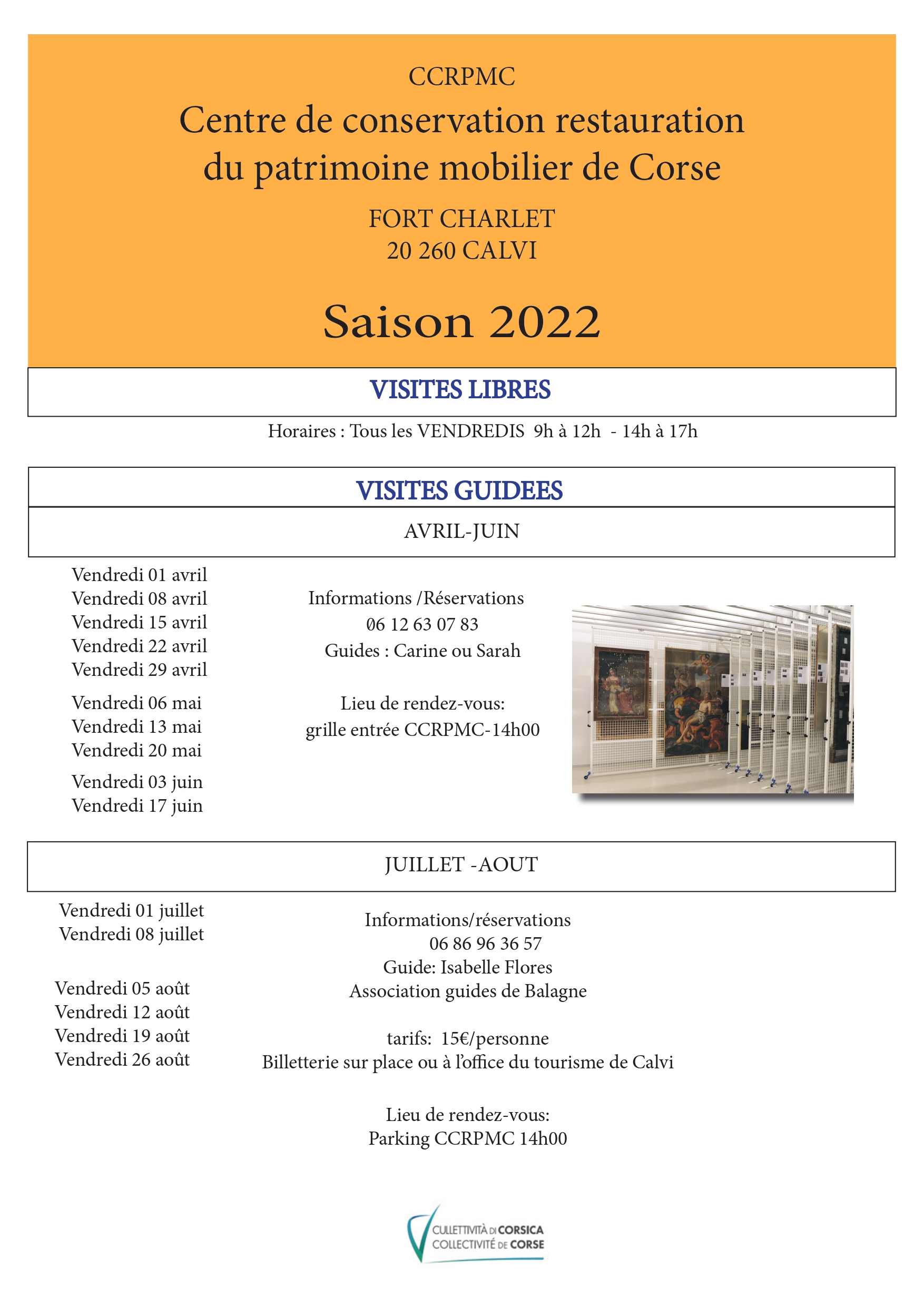 Visiter le CCRPMC - Saison 2022 Visiter le CCRPMC - Saison 2022