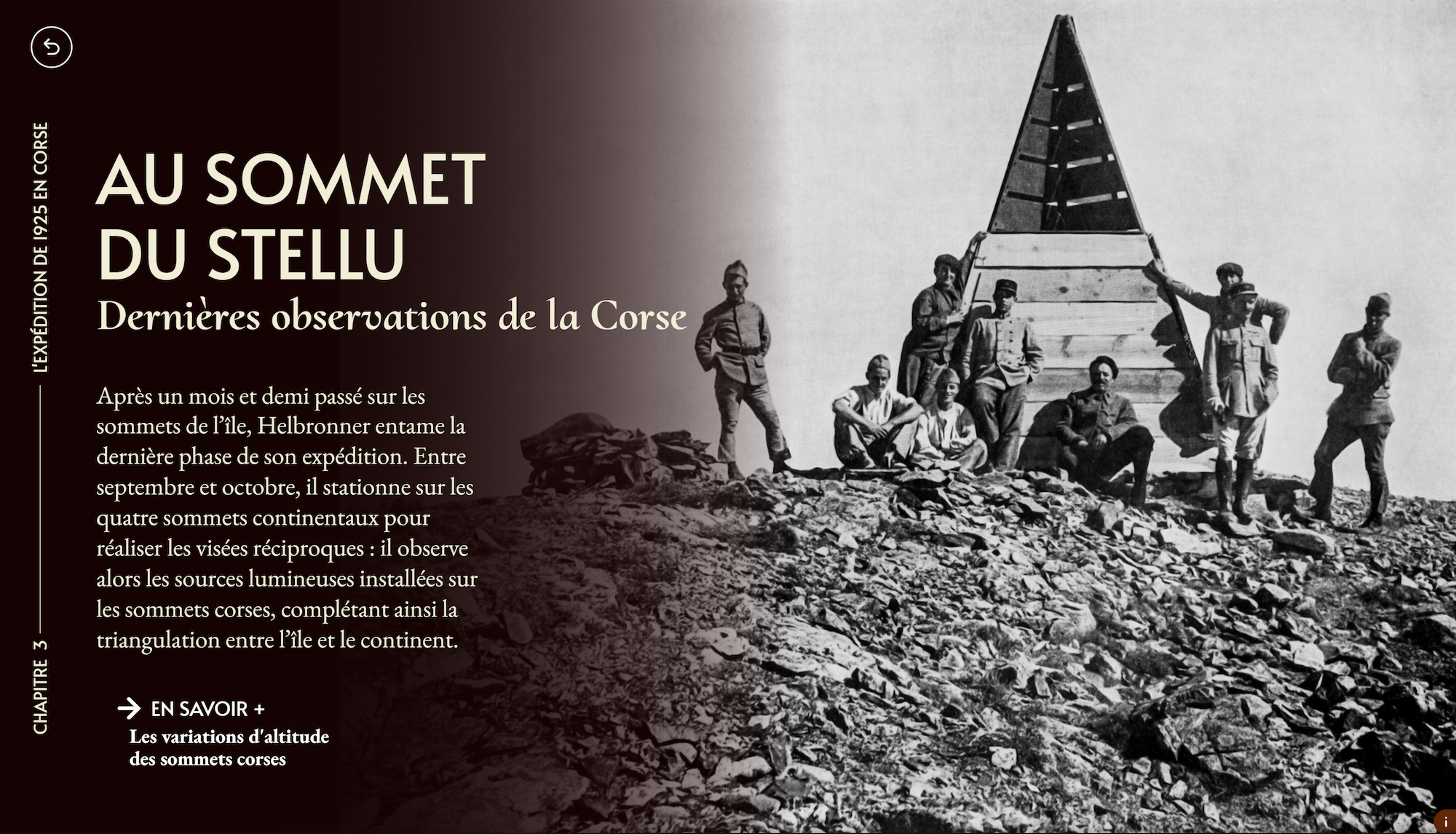 Exposition numérique — « A missione Helbronner, un’ epupea scientifica è umana par’ssi alti monti corsi »