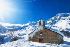 Chapelle Sant'Eliseu sous la neige