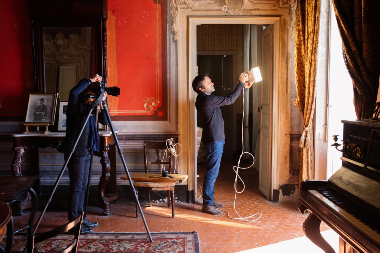 Agents de la Direction du Patrimoine lors de la campagne photographique Agents de la Direction du Patrimoine lors de la campagne photographique