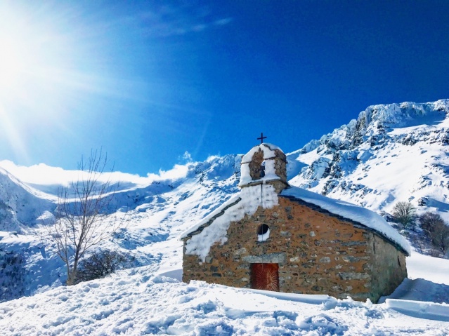 Chapelle Sant'Eliseu sous la neige