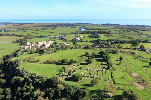Vue aérienne d'Aleria, automne