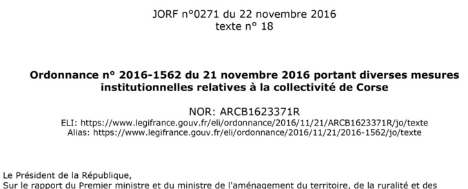 A Cullettività di Corsica cumu hè nata ? A Lege NOTRe è l’urdinanze A Cullettività di Corsica cumu hè nata ? A Lege NOTRe è l’urdinanze