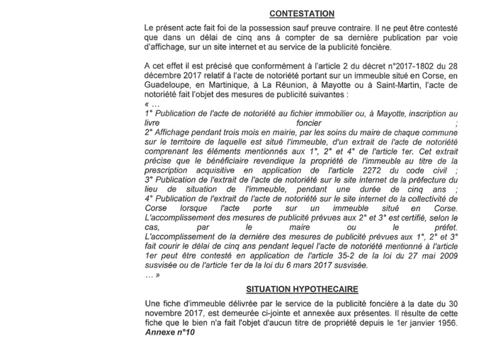 Avis de création de titre de propriété - commune de Santa Maria di Lota (Haute-Corse) Avis de création de titre de propriété - commune de Santa Maria di Lota (Haute-Corse)