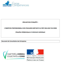 Consultation publique - GIP Corse Compétences : réalisation d'enquête : l'insertion professionnelle des stagiaires sortants du PRFP 2016-2017 en Corse