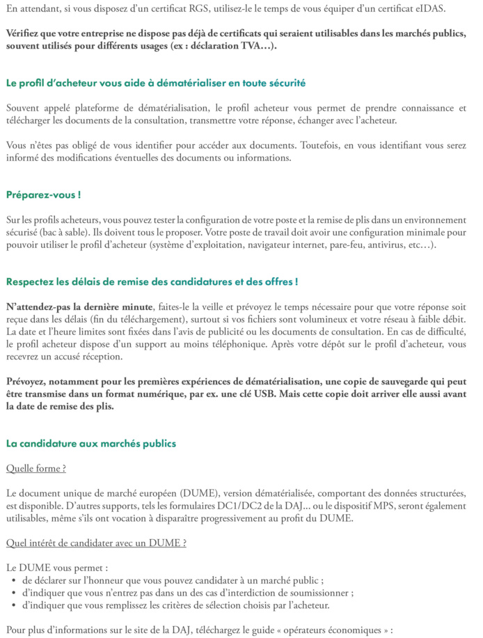 2018 : la dématérialisation de la commande publique pour les entreprises