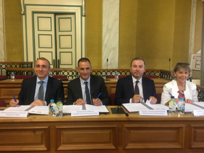 Signature de la convention cadre entre la Collectivité de Corse et Business France Signature de la convention cadre entre la Collectivité de Corse et Business France
