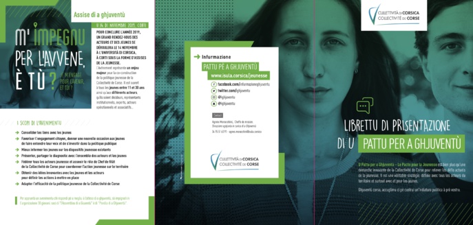 Assises de la Jeunesse “M’impegnu pè l’avvene, è tu ?” Assises de la Jeunesse “M’impegnu pè l’avvene, è tu ?”