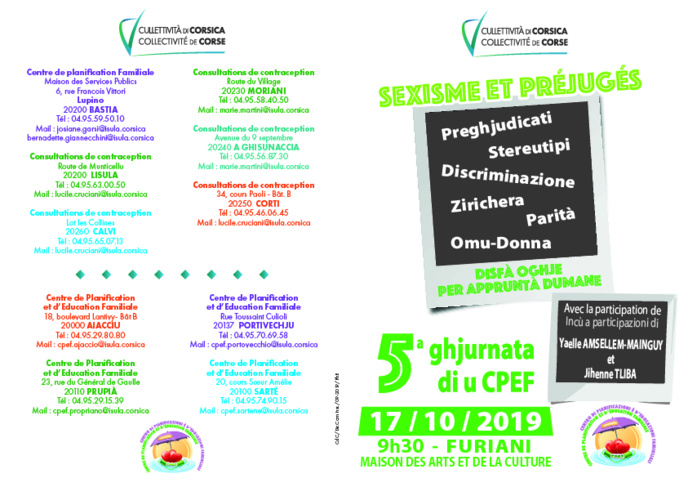 ​Conférence - débat des centres de planification et d’éducation familiale (CPEF) sur le thème : « Sexisme et préjugés : déconstruire aujourd’hui pour préparer demain »