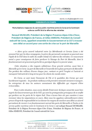 Portu di Marseglia - Renaud Muselier et Gilles Simeoni appellent ensemble à une sortie de crise