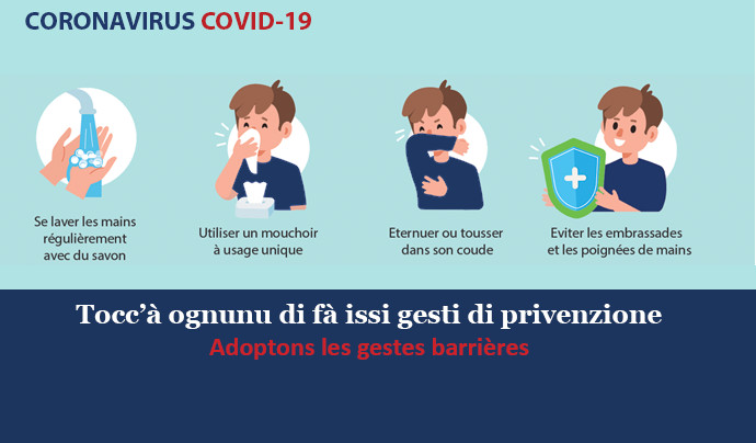 A Cullettività di Corsica mette in opara mezi adatti da fà fronte à u Coronavirus in Corsica