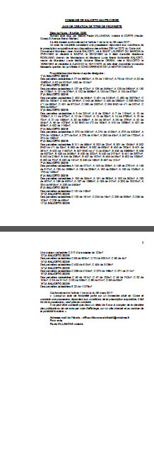 Avis de création de titre de propriété-Commune de Saliceto (Haute-Corse) Avis de création de titre de propriété-Commune de Saliceto (Haute-Corse)