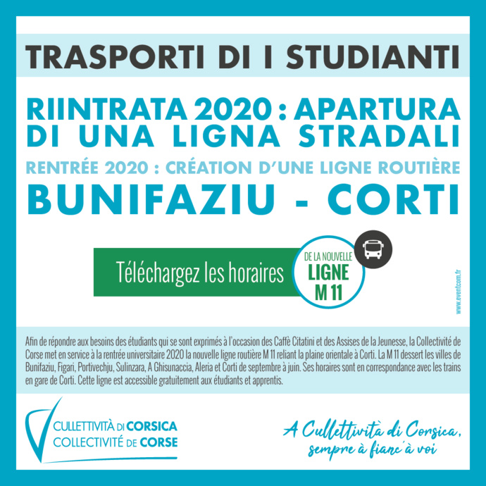 Riintrata 2020 : Apartura di una ligna stradali BUNIFAZIU - CORTI Riintrata 2020 : Apartura di una ligna stradali BUNIFAZIU - CORTI