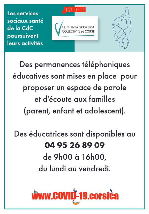 Permanenza  telefonica d’ascoltu educativu - Permanence téléphonique d’écoute éducative