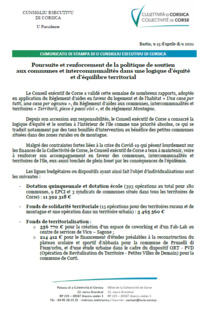 Poursuite et renforcement de la politique de soutien aux communes et intercommunalités dans une logique d’équité et d’équilibre territorial Poursuite et renforcement de la politique de soutien aux communes et intercommunalités dans une logique d’équité et d’équilibre territorial