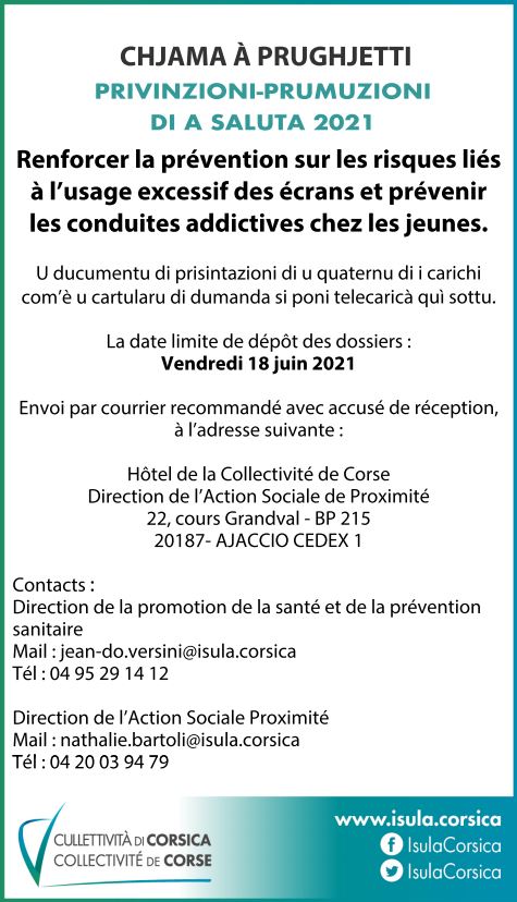 APPEL A PROJETS PREVENTION-PROMOTION DE LA SANTE 2021 : renforcer la prévention sur les risques liés à l’usage excessif des écrans et prévenir les conduites addictives chez les jeunes.