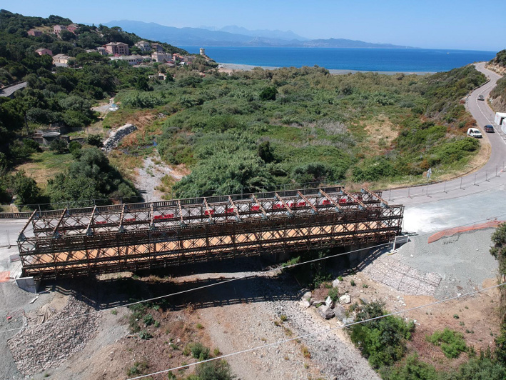 RD80 Pont d’Albu, Canari - Ouverture du pont provisoire