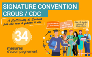 Signature de la nouvelle convention entre la Collectivité de Corse et le CROUS de Corse Signature de la nouvelle convention entre la Collectivité de Corse et le CROUS de Corse