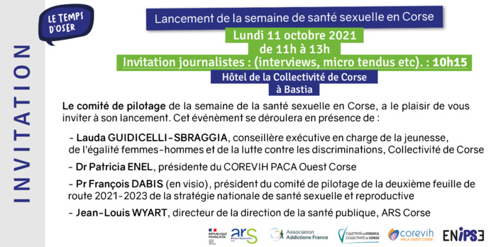 Journée de lancement de la Semaine de la santé sexuelle en Corse Journée de lancement de la Semaine de la santé sexuelle en Corse