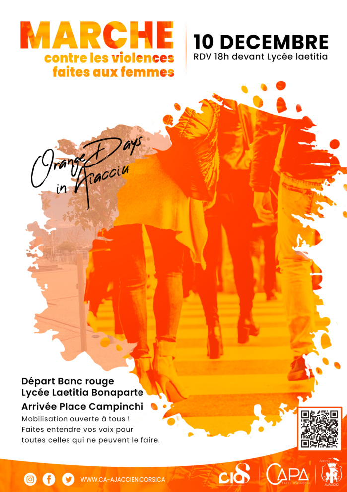 Marche silencieuse  Ajaccio le 10 décembre 2021