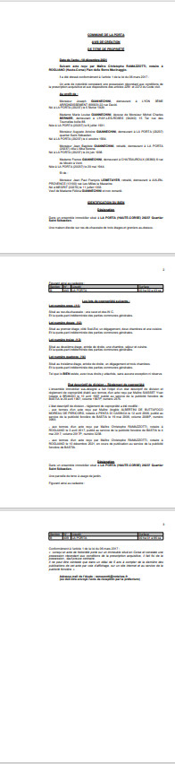 Avis de création de titre de propriété - Commune de La Porta (Haute-Corse) Avis de création de titre de propriété - Commune de La Porta (Haute-Corse)