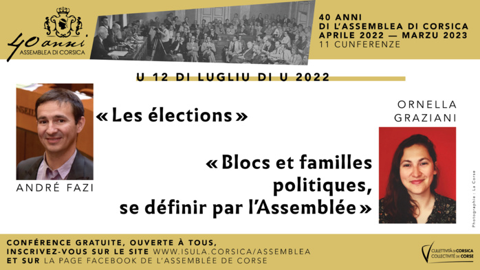 André Fazi et Ornella Graziani poursuivent le cycle de conférences consacré aux 40 ans de l'Assemblea di a Corsica