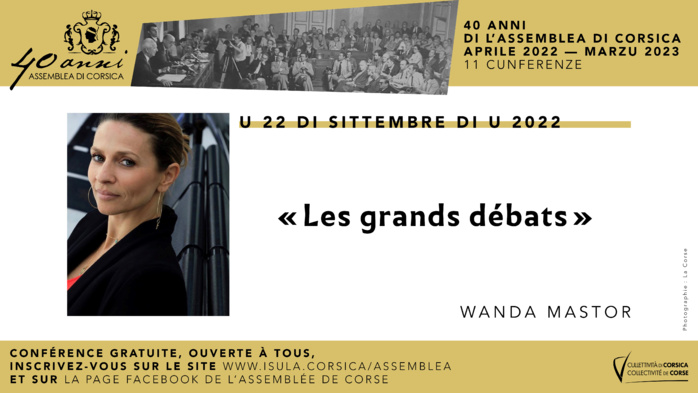 Wanda Mastor poursuit le cycle de conférences consacré aux 40 ans de l'Assemblea di a Corsica