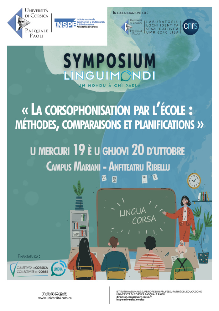 Linguimondi 2022 : la Collectivité de Corse participe au symposium « La corsophonisation par l’école » Linguimondi 2022 : la Collectivité de Corse participe au symposium « La corsophonisation par l’école »