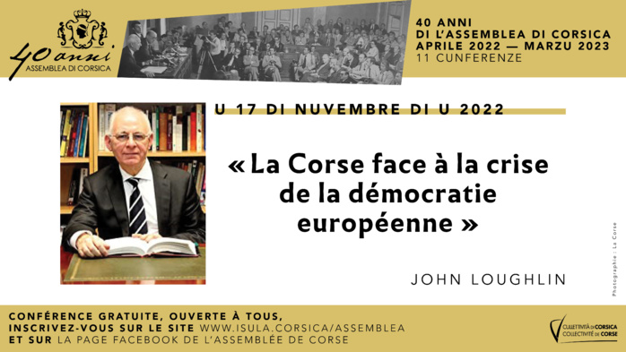 John Loughlin poursuit le cycle de conférences consacré aux 40 ans de l'Assemblea di a Corsica