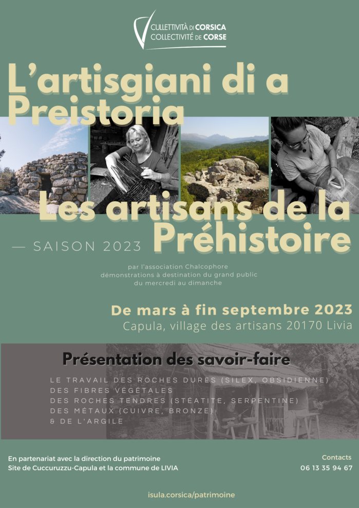 "L'artisgiani di a priistoria", des animations ouvertes à tous sur le site de Cuccuruzzu-Capula "L'artisgiani di a priistoria", des animations ouvertes à tous sur le site de Cuccuruzzu-Capula