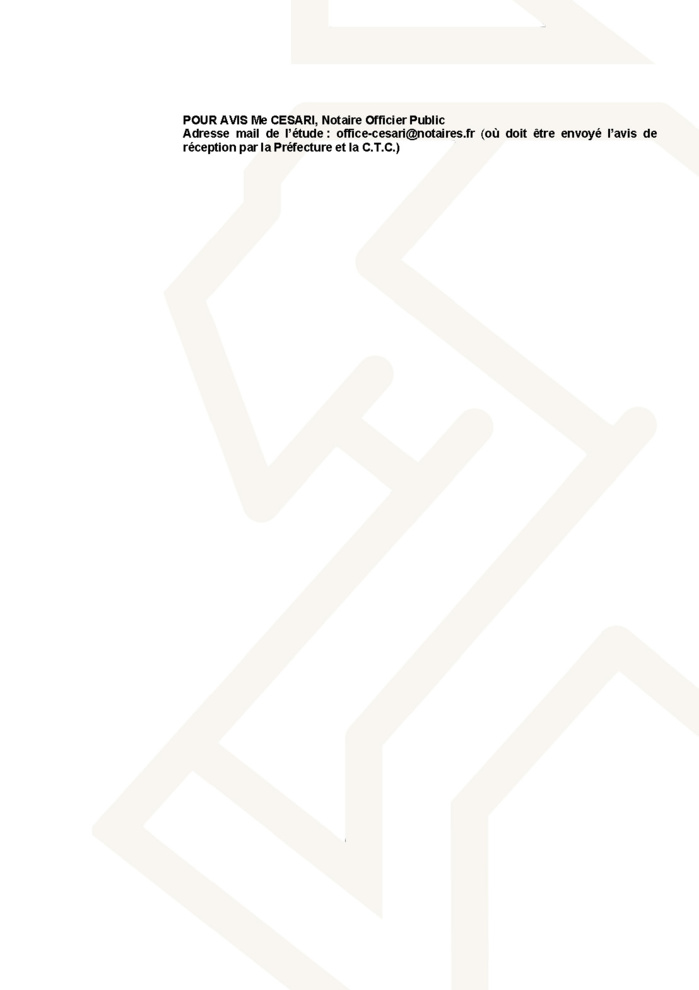 Avis de création de titre de propriété - Commune de Livia (Pumonti) Avis de création de titre de propriété - Commune de Livia (Pumonti)