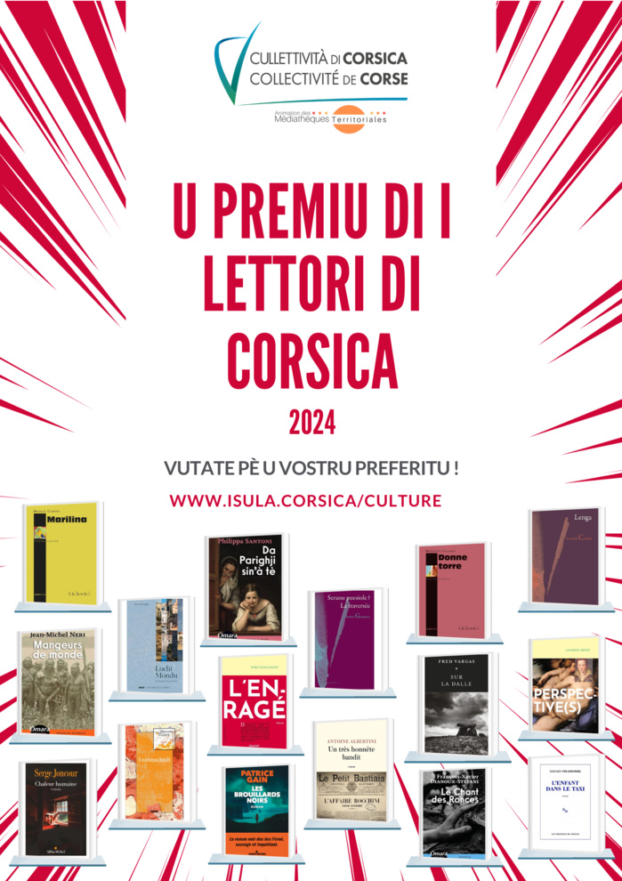 Premiu di i lettori di Corsica 2024 : votez pour votre livre préféré jusqu'au 30 juin 2024 !