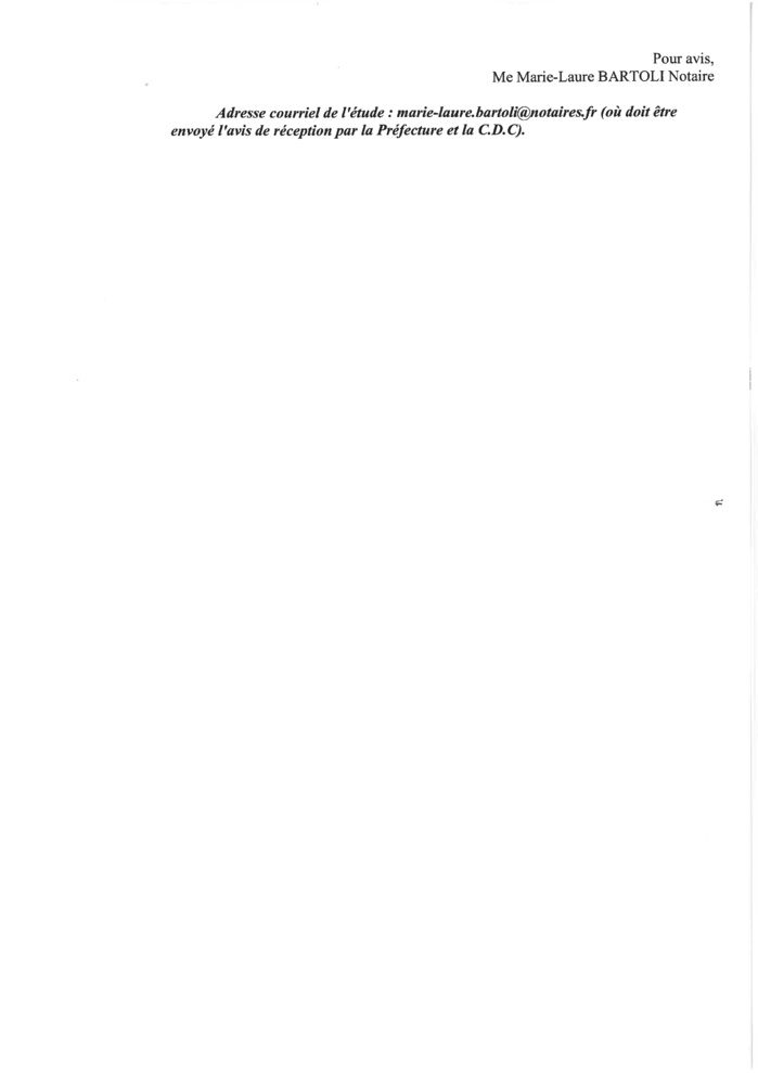 Avis de création de titre de propriété - Commune de Porri (Cismonte) Avis de création de titre de propriété - Commune de Porri (Cismonte)