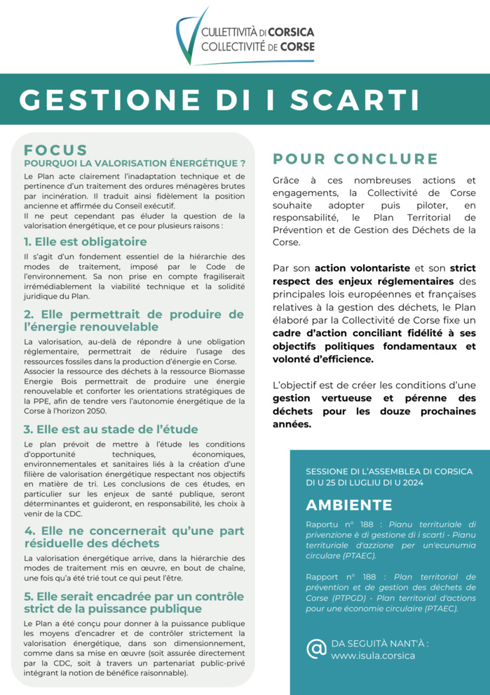 Présentation du Plan Territorial de Prévention et de Gestion des Déchets  Présentation du Plan Territorial de Prévention et de Gestion des Déchets