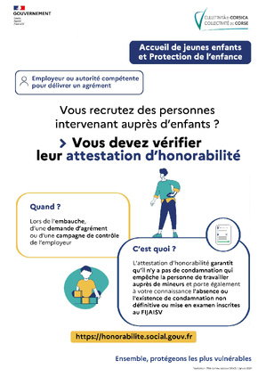 Protection de l'enfance et accueil de jeunes enfants : entrée en vigueur de l'attestation d'honorabilité le 1er octobre 2025 Protection de l'enfance et accueil de jeunes enfants : entrée en vigueur de l'attestation d'honorabilité le 1er octobre 2025