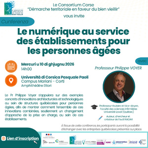 Démarche d'innovation territoriale en faveur du bien vieillir : une délégation québécoise accueillie en Corse du 8 au 12 juin 2026 Démarche d'innovation territoriale en faveur du bien vieillir : une délégation québécoise accueillie en Corse du 8 au 12 juin 2026