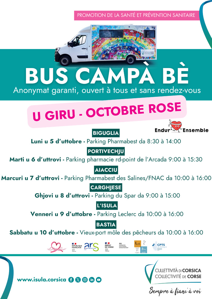 Ottobre Rosulu U bus “Campà bè” in giru in a Corsica sana