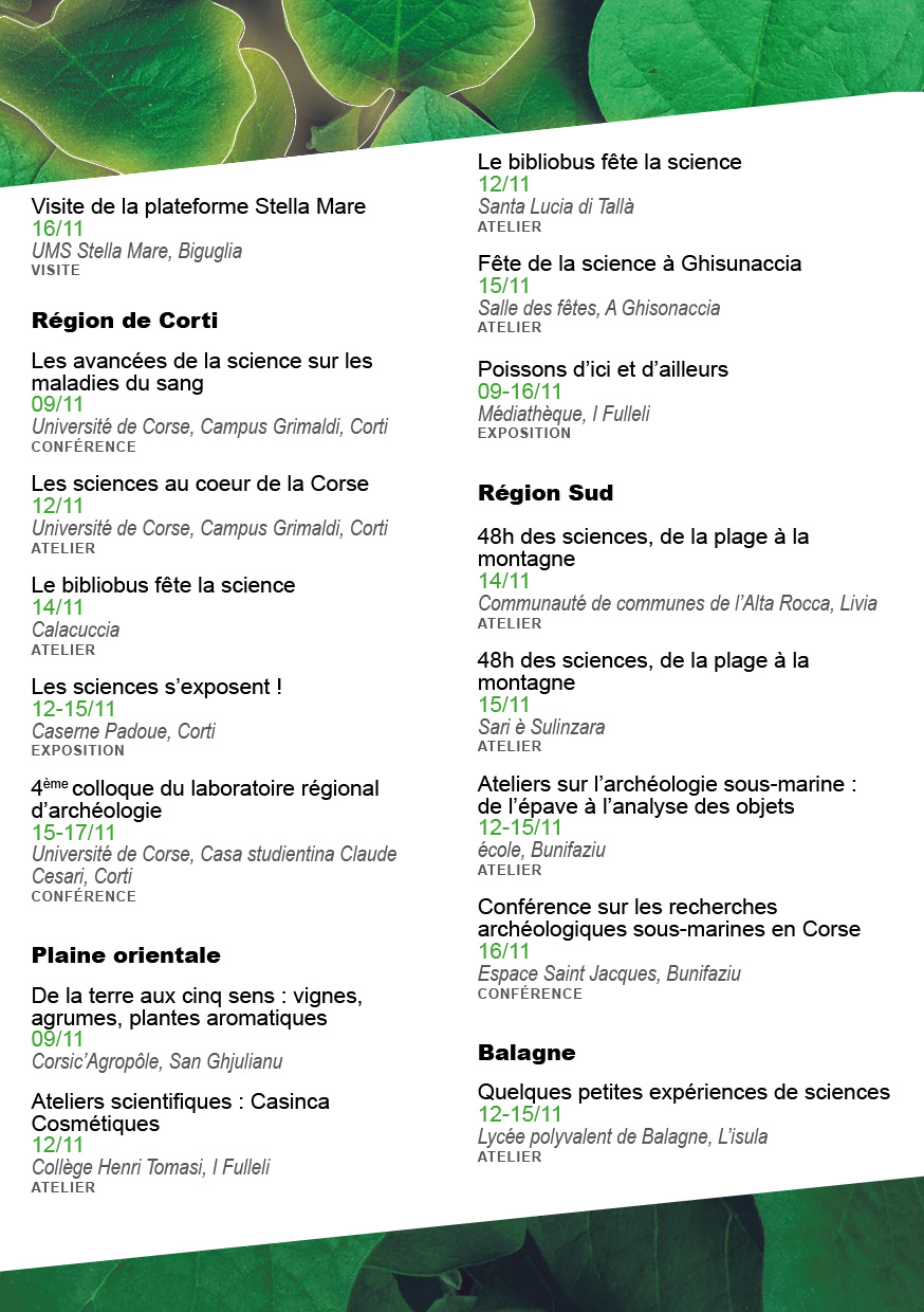 Fête de la Science  2019 découvrez le programme du 9 au 17 novembre 