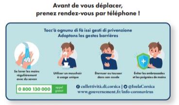 Organizazione di l'accuglienza di u publicu in i servizii suciali è di salute - Mesures d’accueil du public des services sociaux et santé (DGASS) de la Collectivité de Corse 