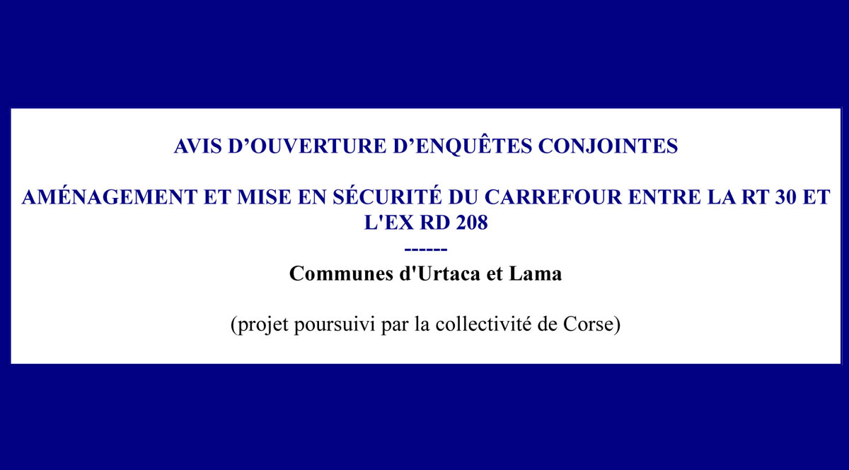 Avis d'ouverture d'enquêtes conjointes