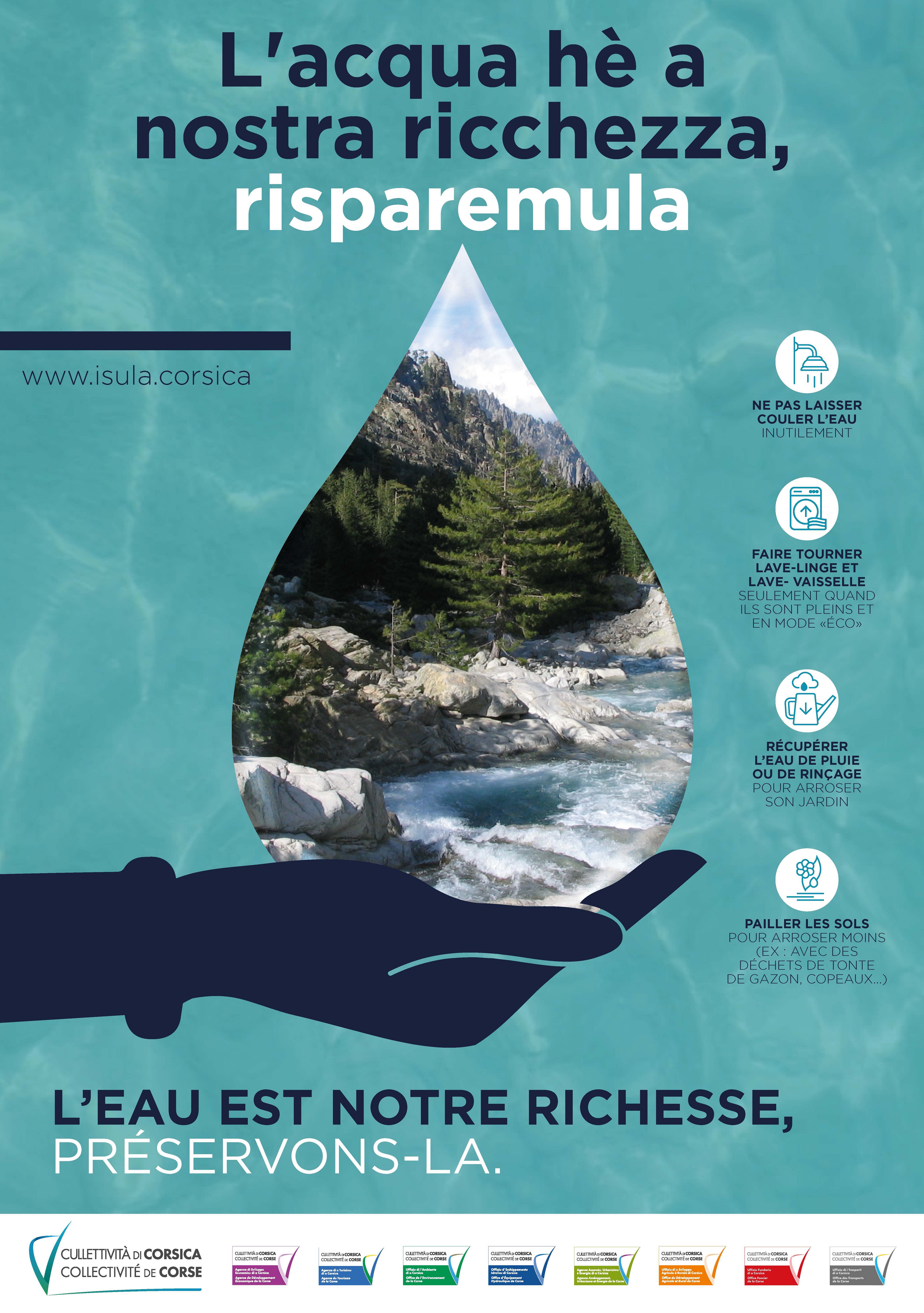 L'acqua hè a nostra ricchezza, risparemula !