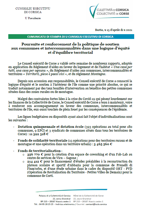 Poursuite et renforcement de la politique de soutien aux communes et intercommunalités dans une logique d’équité et d’équilibre territorial