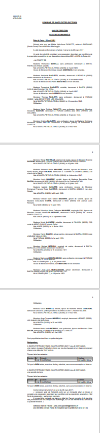 Avis de création de titre de propriété - Commune de Santo Pietro di Tenda (Haute-Corse)