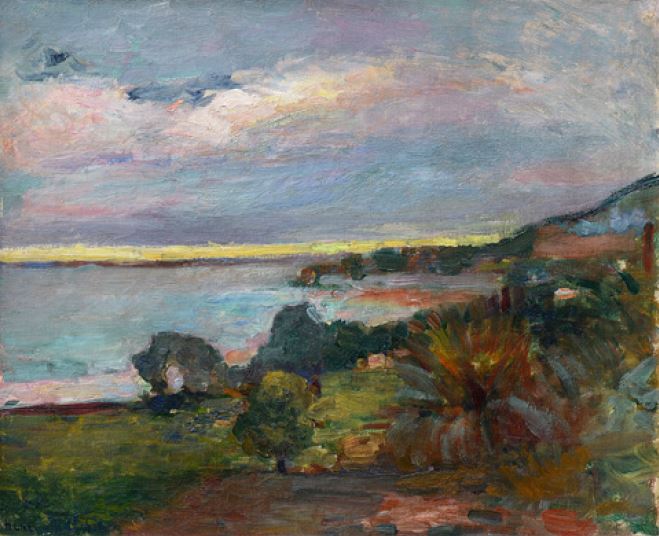 Henri Matisse (1869-1954) La mer en Corse, Le Scoud 1898 Huile sur toile Corte, musée de la Corse – Inv. 2020.13.1 © Succession H. Matisse Photo : Musée de la Corse/Philippe Jambert Henri Matisse (1869-1954) La mer en Corse, Le Scoud 1898 Huile sur toile Corte, musée de la Corse – Inv. 2020.13.1 © Succession H. Matisse Photo : Musée de la Corse/Philippe Jambert