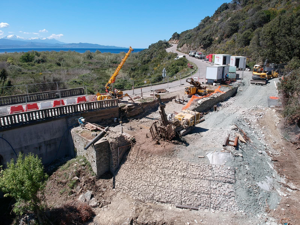 RD80 Pont d’Albu, Canari - La Collectivité de Corse informe les usagers sur l’avancement des travaux