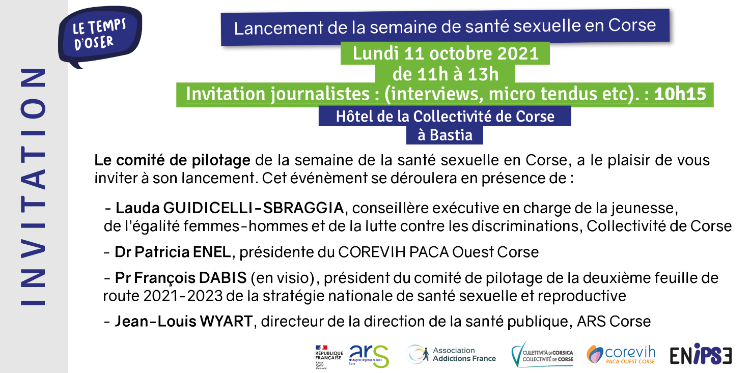 Journée de lancement de la Semaine de la santé sexuelle en Corse Journée de lancement de la Semaine de la santé sexuelle en Corse